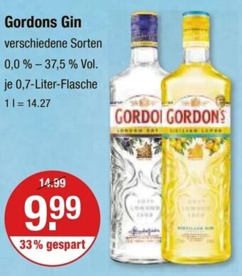 V Markt Gordon's Gin 700ml Angebot