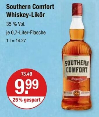 V Markt Southern Comfort Whiskey-Likör je 0,7-Liter-Flasche Angebot