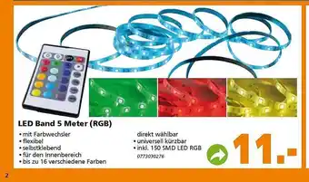 Globus Baumarkt LED Band 5 Meter (RGB) Angebot