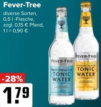 Logo Getränkemarkt Fever-Tree 0,5 L Flasche Angebot