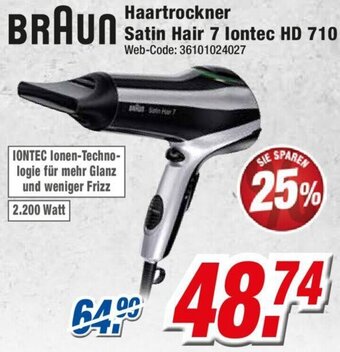 Expert BRAUN Haartrockner Satin Hair 7 lontec HD 710 Angebot