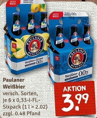 nahkauf Paulaner Weißbier 6x0,33 L-Fl. Angebot