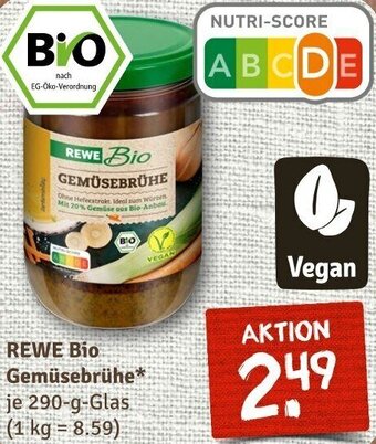 nahkauf REWE Bio Gemüsebrühe 290-g-Glas Angebot