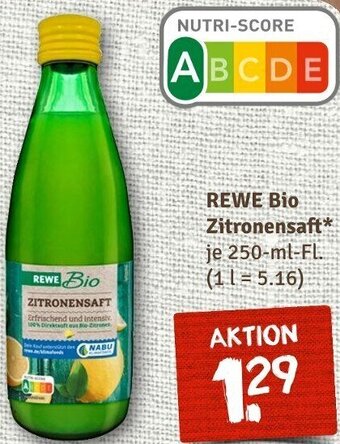 nahkauf REWE Bio Zitronensaft 250-ml-Fl. Angebot