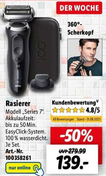 Lidl Braun Rasierer Series 7 Angebot