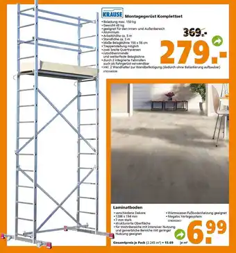 Globus Baumarkt Krause Montagegerüst Komplettset Angebot