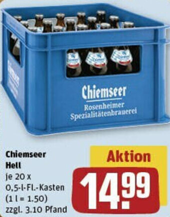 REWE Chiemseer Hell 20 x 0,5-L-FI. Kasten Angebot