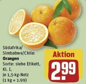 REWE Orangen 1,5 kg Netz Angebot