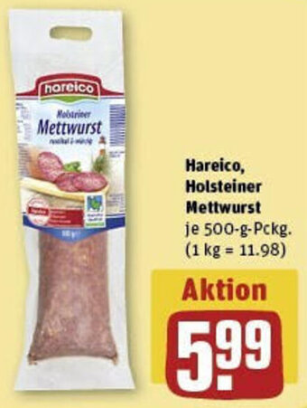 REWE Hareico, Holsteiner Mettwurst 500-g-Pckg. Angebot