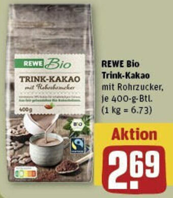 REWE REWE Bio Trink-Kakao 400-g-Btl. Angebot