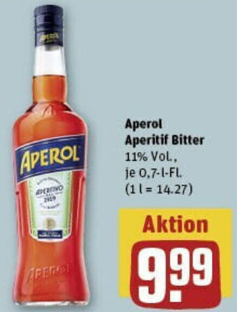 REWE Aperol Aperitif Bitter 0,7 L-Fl. Angebot