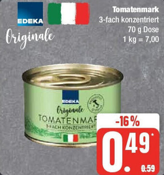 Edeka EDEKA Originale Tomatenmark 70 g Dose Angebot