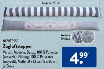 Aldi Süd NOVITESSE Zugluftstopper Angebot