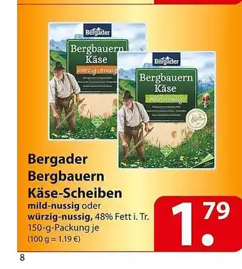 Famila Nord Ost Bergader Bergbauern Käse Scheiben Angebot