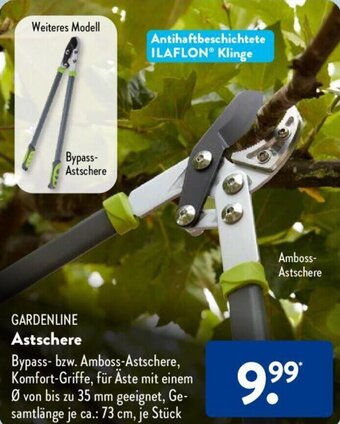 Aldi Süd GARDENLINE Astschere Angebot