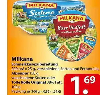 Famila Nord Ost Milkana Schmelzkäsezubereitung Angebot