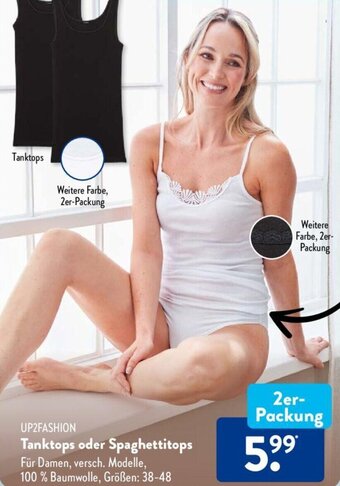 Aldi Süd UP2FASHION Tanktops oder Spaghettitops 2er-Packung Angebot