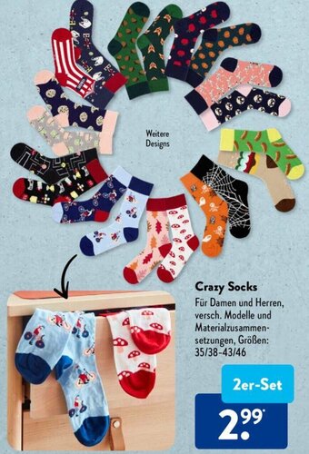 Aldi Süd Crazy Socks 2er-Set Angebot