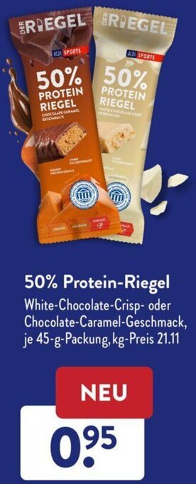 Aldi Süd 50% Protein-Riegel 45 g Packung Angebot