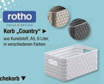 V Markt rotho Korb ,,Country" Angebot
