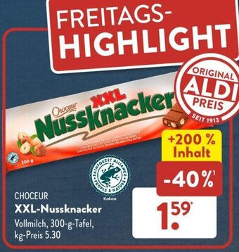 Aldi Süd CHOCEUR XXL-Nussknacker 300-g-Tafel Angebot