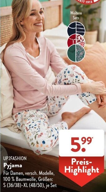 Aldi Süd UP2FASHION Pyjama Angebot