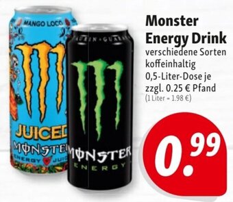 Nah & Frisch Monster Energy Drink 0,5-Liter-Dose Angebot