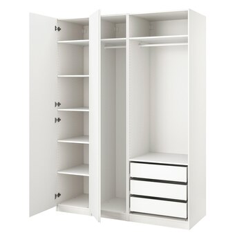 IKEA Pax / vikanes kleiderschrank weiß/weiß 175x60x236 cm Angebot