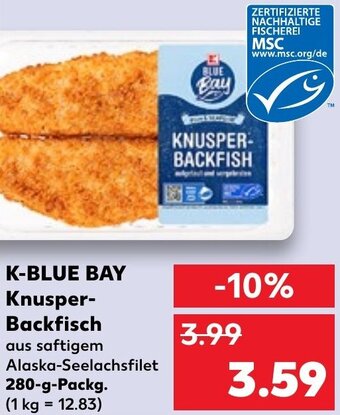 Kaufland K-BLUE BAY Knusper-Backfisch 280-g-Packg. Angebot