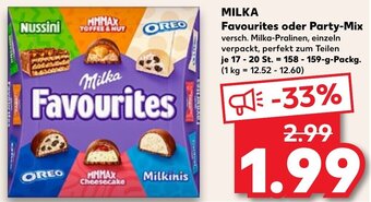 Kaufland MILKA Favourites oder Party-Mix 158-159-g-Packg. Angebot