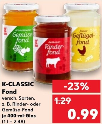 Kaufland K-CLASSIC Fond 400 ml Glas Angebot