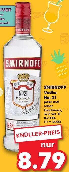 Kaufland SMIRNOFF Vodka No. 21, 0,7 L-Fl. Angebot