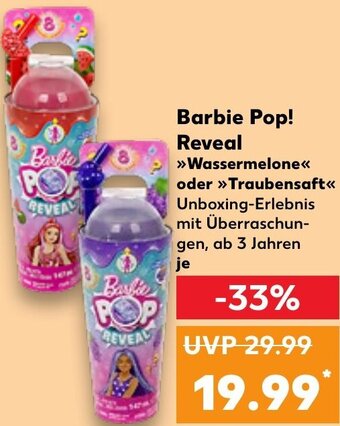 Kaufland Barbie Pop! Reveal Wassermelone oder Traubensaft Angebot