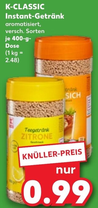 Kaufland K-CLASSIC Instant-Getränk 400 g Dose Angebot