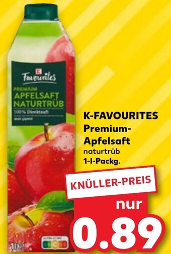 Kaufland K-FAVOURITES Premium Apfelsaft 1 L Packg. Angebot