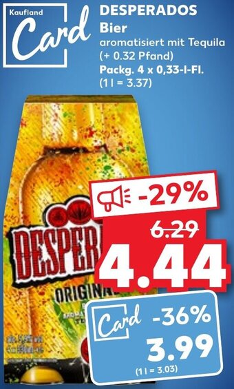 Kaufland DESPERADOS Bier Packg. 4x0,33 L-Fl. Angebot