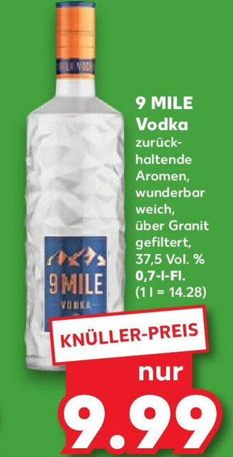 Kaufland 9 MILE Vodka 0,7 l Fl. Angebot