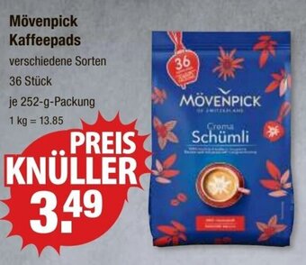 V Markt Mövenpick Kaffeepads je 252-g-Packung Angebot