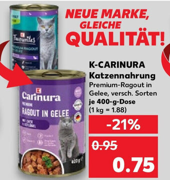 Kaufland K-CARINURA Katzennahrung 400-g-Dose Angebot