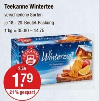 V Markt Teekanne Wintertee je 18 - 20-Beutel-Packung Angebot