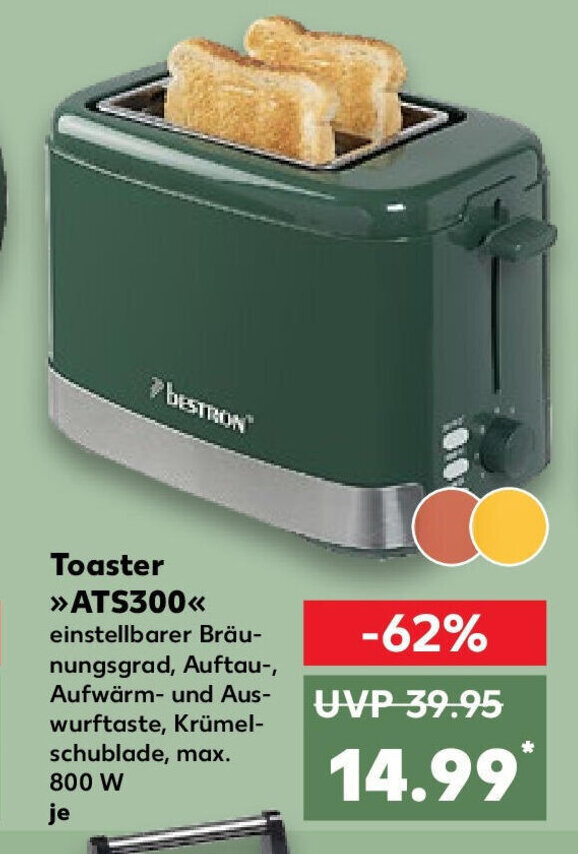 Toaster ATS300 800W Angebot bei Kaufland