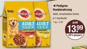 V Markt Pedigree Hundenahrung je 7-kg-Beutel Angebot