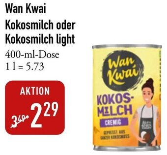 Galeria Markthalle Wan Kwai Kokosmilch oder Kokosmilch light 400-ml-Dose Angebot