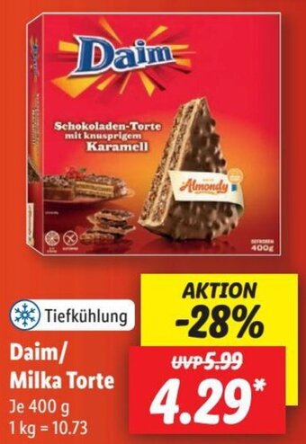 Lidl Daim/ Milka Torte 400 g Angebot