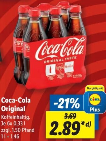 Lidl Coca-Cola Original 6x0,33 L Angebot