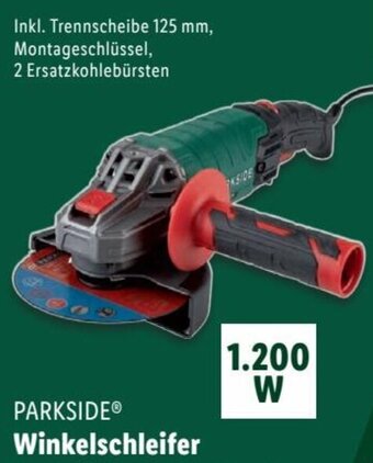 Lidl PARKSIDE Winkelschleifer PWS 125 F6 Angebot