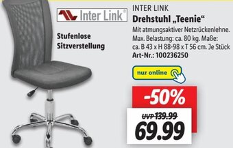 Lidl Inter Link Drehstuhl Teenie Angebot