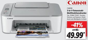 Lidl CANON 3-in-1-Tintenstrahl Multifunktionsdrucker PIXMA TS3451 Angebot