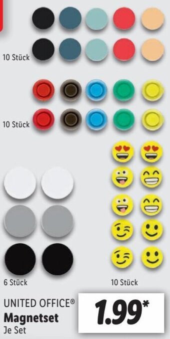 Lidl UNITED OFFICE Magnetset Angebot