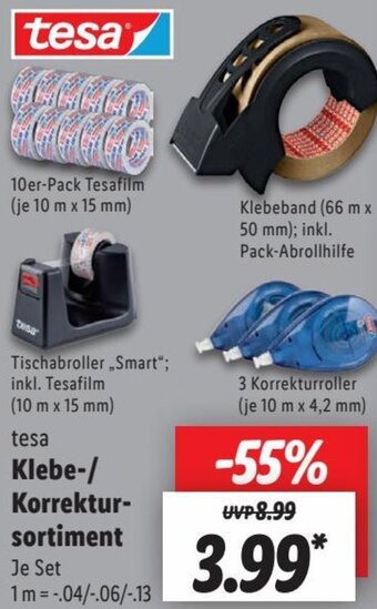 Lidl tesa Klebe/ Korrektursortiment Angebot